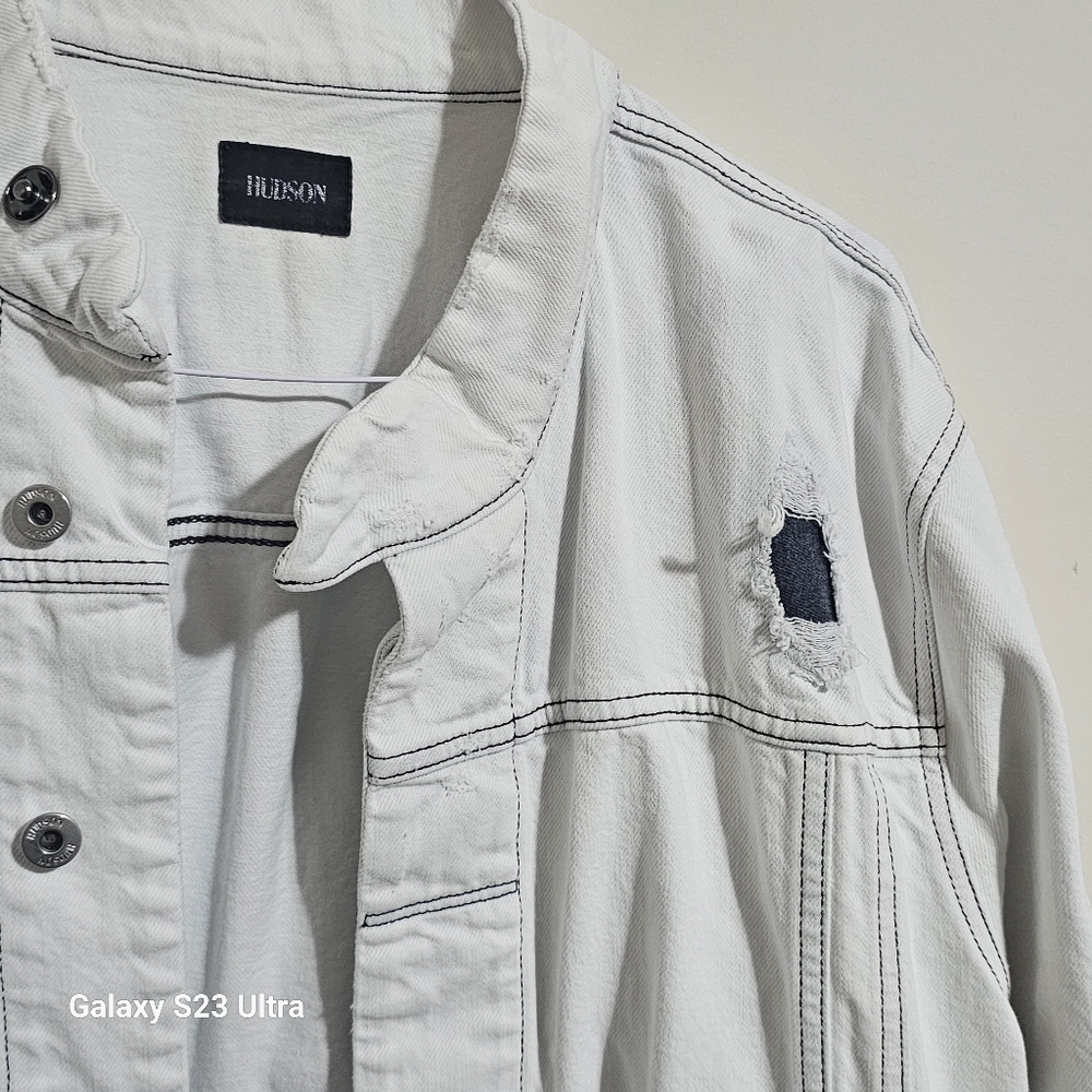 Hudson White Jean Jacket - Picture 3 of 6